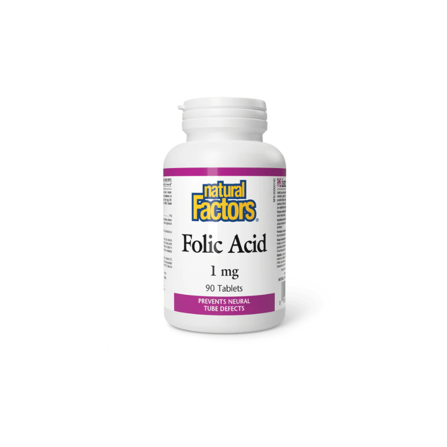 Natural Factors Folic Acid 1 mg (90 tabs)