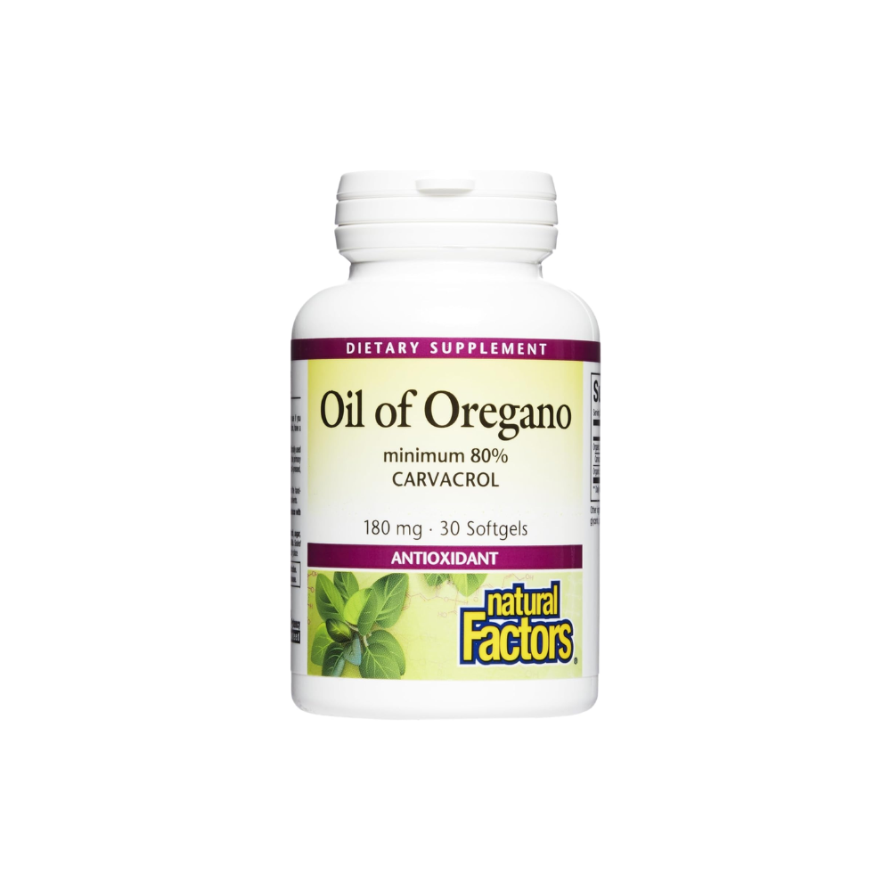 Natural Factors Oil of Oregano 180 mg, 30 Softgels