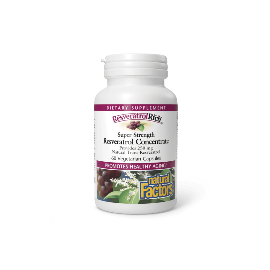 Natural Factors ResveratrolRich Super Strength 500 mg (60 Tabs)