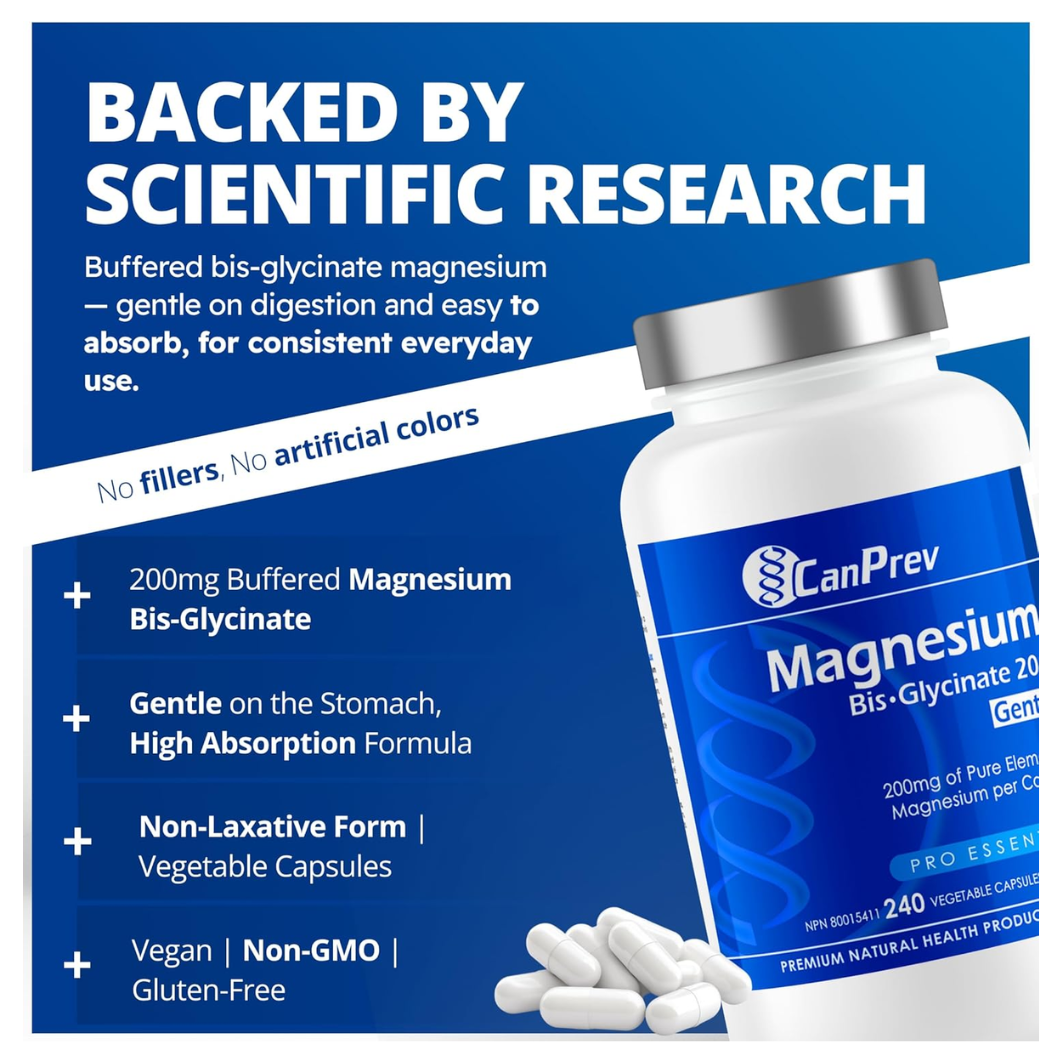 CANPREV MAGNESIUM BIS-GLYCINATE 200 GENTLE