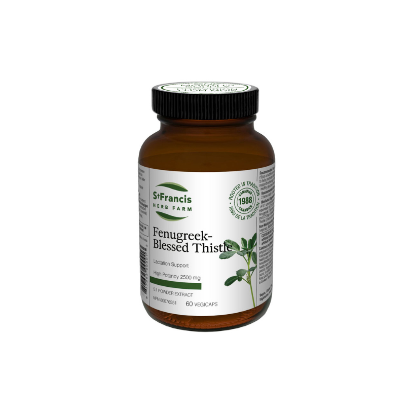 St Francis Herb Farm Fenugreek-Blessed Thistle Capsules (60 caps)