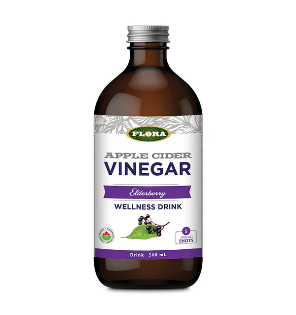 FLORA Apple Cider Vinegar - Elderberry 500ml