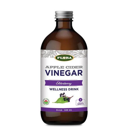 FLORA Apple Cider Vinegar - Elderberry 500ml