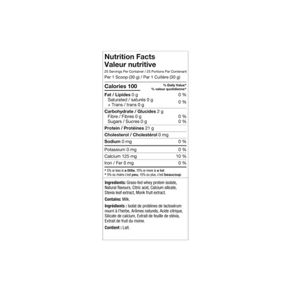 ALT Clear Protein Pineapple Kiwi Nutrition Facts