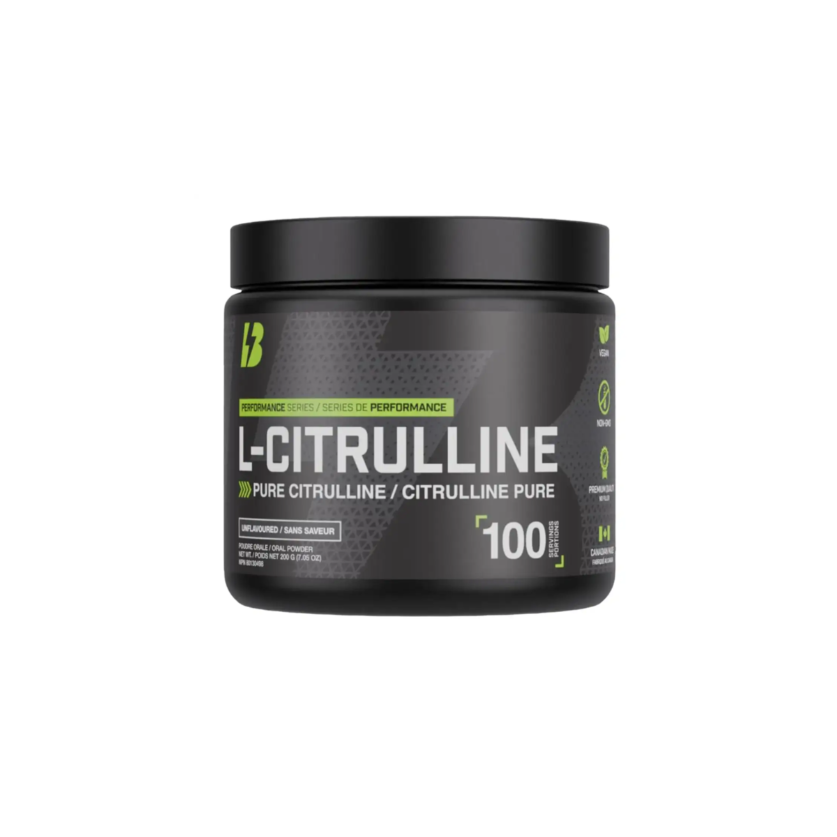 Bull Nutrition L-Citrulline Unflavoured 100 Servings - Vegan and Non-GMO