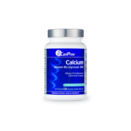 CanPrev Calcium Malate Bis-Glycinate 200- 120 Veggie Capsules