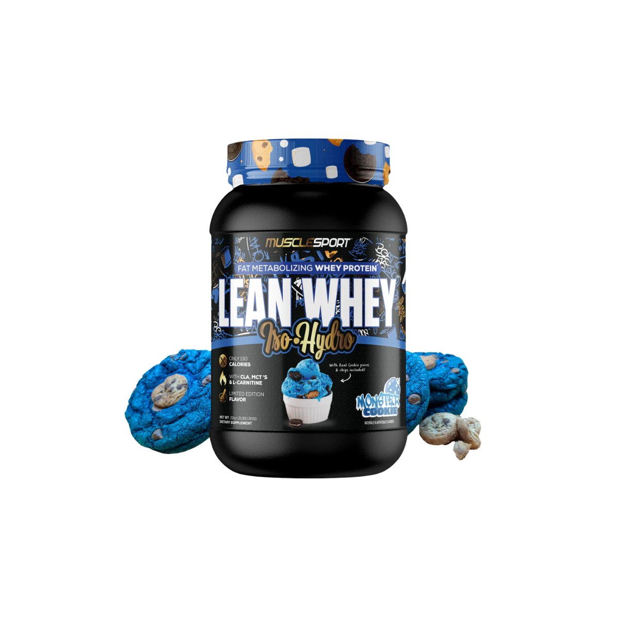 Muscle Sport Lean Whey Iso Hydro Monster Cookie 2lbs