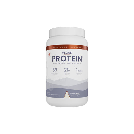 North Coast Naturals Vegan Protein All-In-One Blend French Vanilla 840g - new packaging