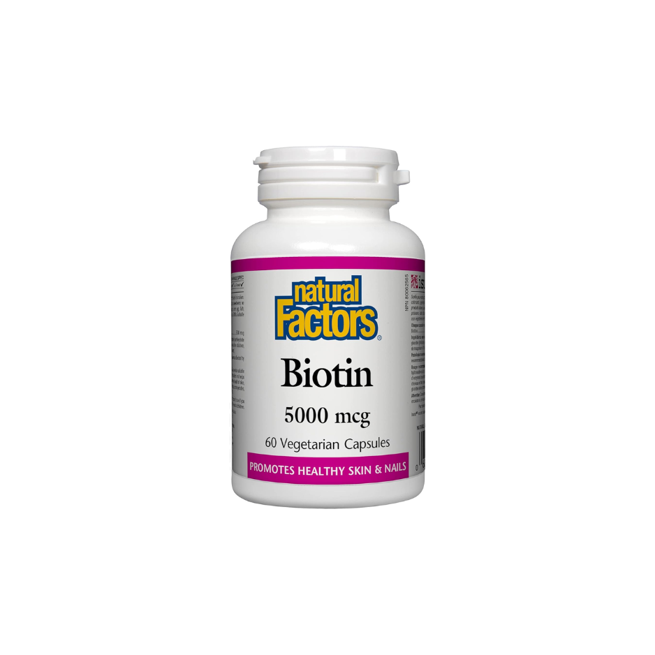 Natural Factors Biotin 5000 mcg (60 Vcaps)