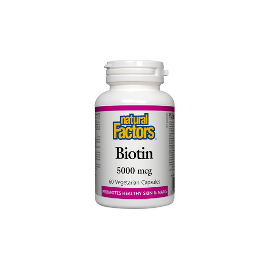 Natural Factors Biotin 5000 mcg (60 Vcaps)
