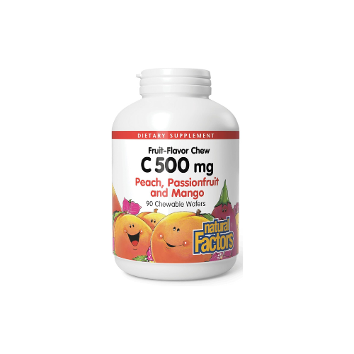 Natural Factors - Vitamin C 500mg, 100% Natural Fruit Chew