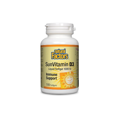 Natural Factors SunVitamin D3 Softgels 1000 IU