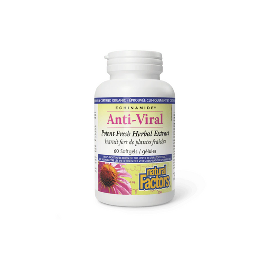 Natural Factors Anti-Viral Potent Fresh Herbal Extract, ECHINAMIDE (60 Tabs)