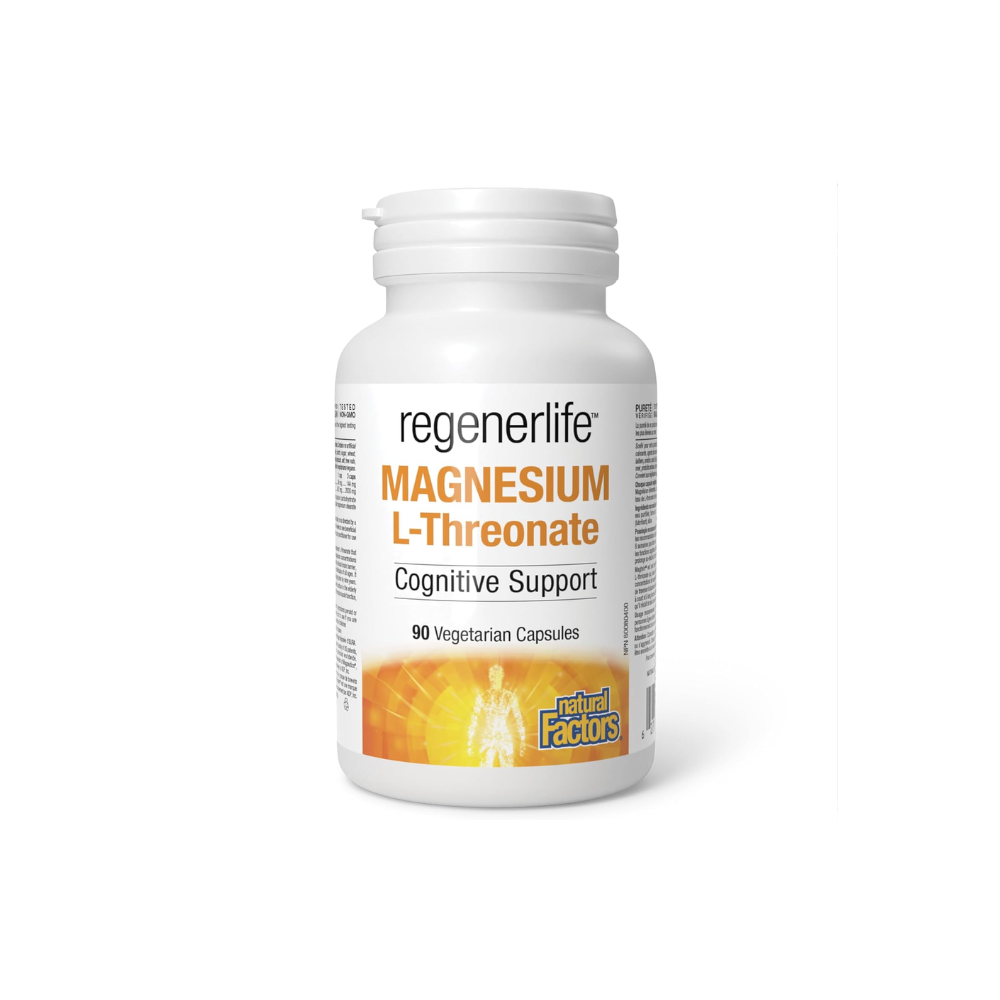 Natural Factors Magnesium L-Threonate, Regenerlife 667mg (90 Tabs)