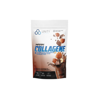 Unity Marine Collagen + Hyaluronic Acid Chocolate Hazelnut 360 g bag