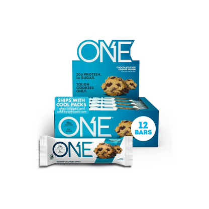 ONE Chocolate Chip Cookie Dough Flavored Protein Bar (12 x 60g Bars)