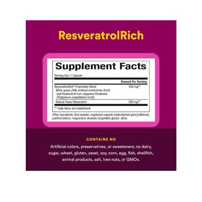 Natural Factors ResveratrolRich Super Strength 500 mg (60 Tabs)