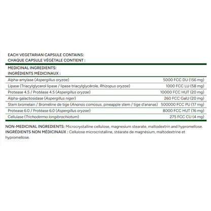 FLORA Daily Maintenance Digestive Enzymes 120caps