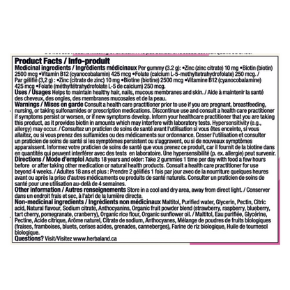 HerbaLand gummies BIOTIN BEAUTY - 60 COUNT