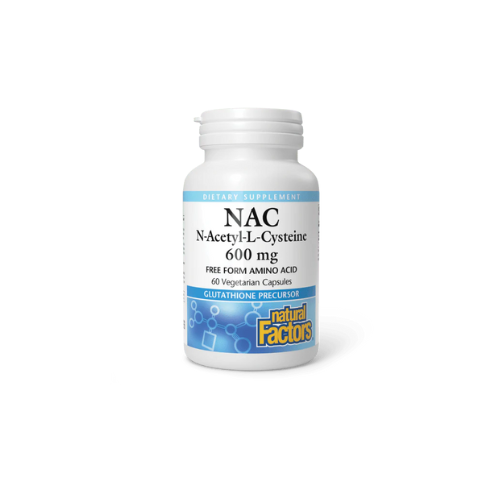 Natural Factors NAC N-Acetyl-L-Cysteine 600 mg (60 Caps)