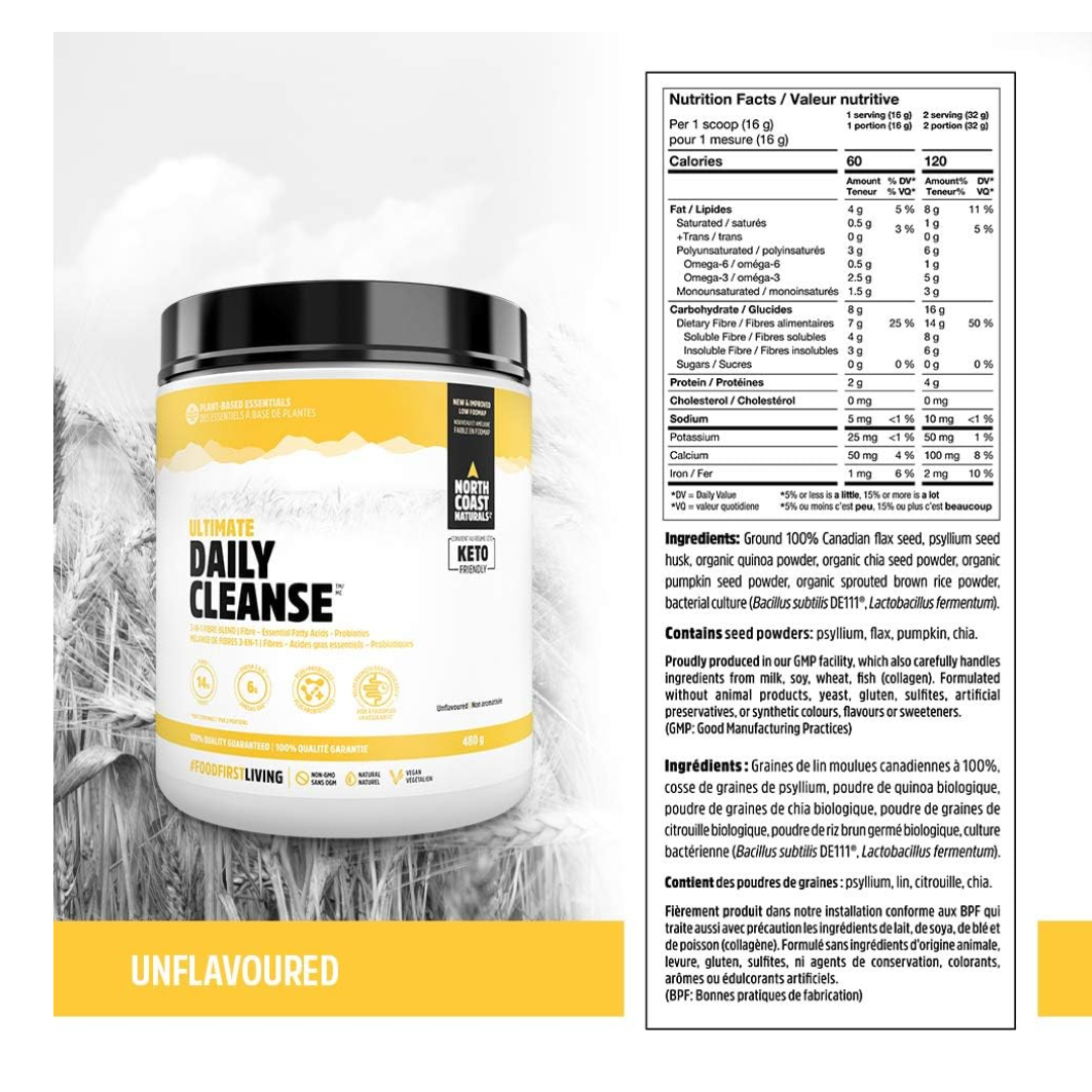 NORTH COAST NATURALS ULTIMATE DAILY CLEANSE 480g