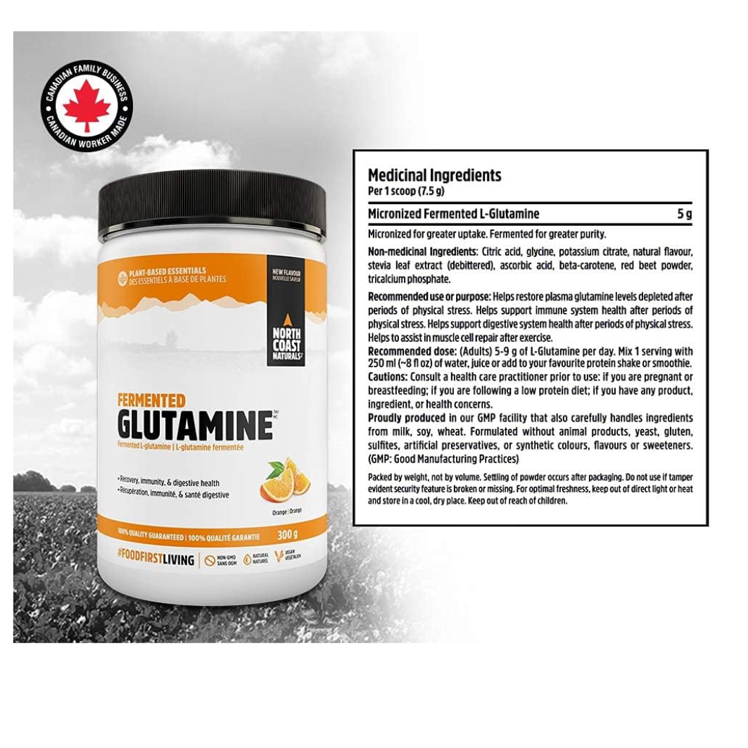 NORTH COAST NATURALS FERMENTED L-GLUTAMINE 300gms