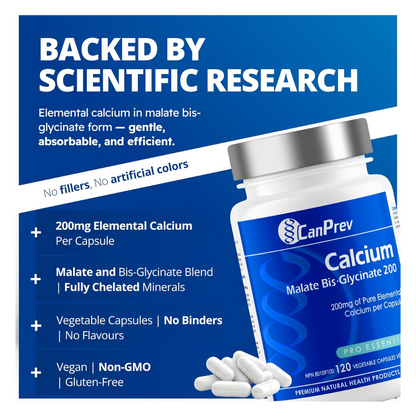 Calcium Malate Bis·Glycinate 200 120Vcaps
