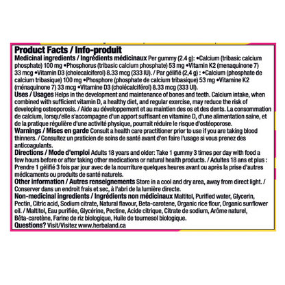 HerbaLand Gummies CALCIUM PLUS - 60 COUNT