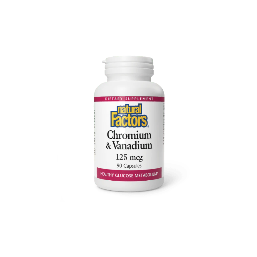 Natural Factors Chromium & Vanadium 125 mcg (90 Caps)