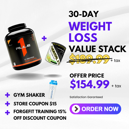 30-Days Weight Loss Value Stack (Whey Protein + Fat Mobilizer + Shaker)