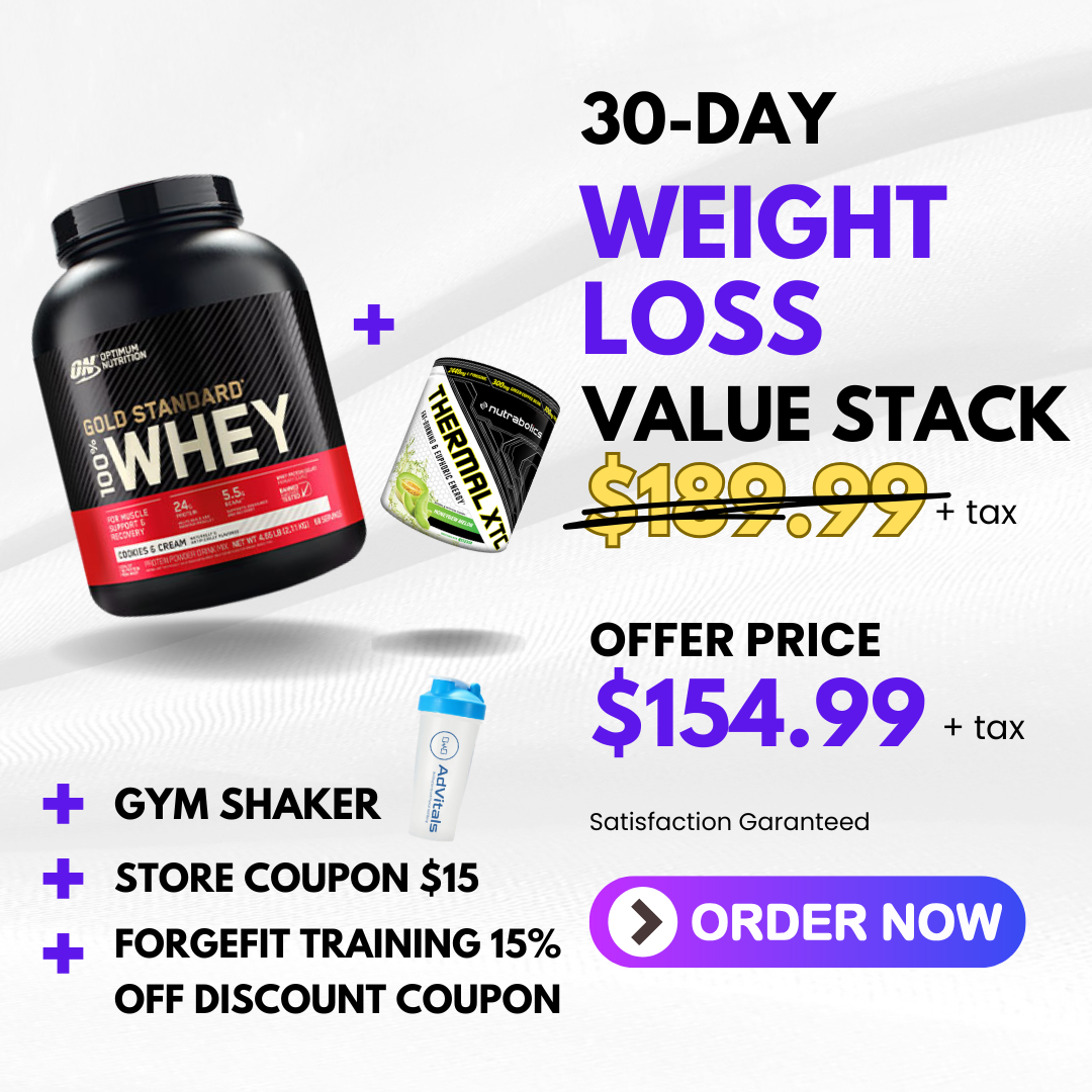 30-Days Weight Loss Value Stack (Whey Protein + Fat Mobilizer + Shaker)