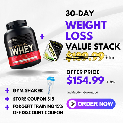 30-Days Weight Loss Value Stack (Whey Protein + Fat Mobilizer + Shaker)