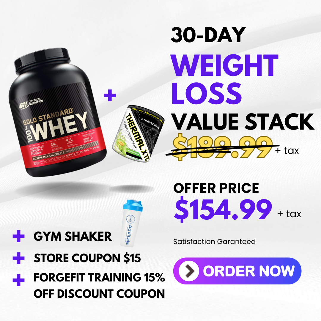 30-Days Weight Loss Value Stack (Whey Protein + Fat Mobilizer + Shaker)